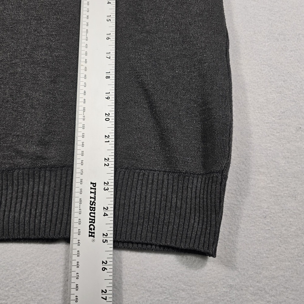 East River Mens Large Gray Sweater Quarter‎ Zip Mock Neck Vintage Knit Pullover - Picture 8 of 10